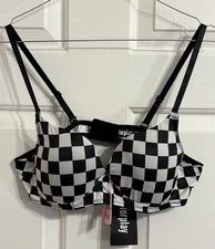 Forplay Check Mate Bra Sexy Halloween Race Car Driver Racer Fast Lane Cosplay