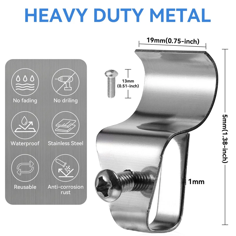 HUXOR (paquete de 10) clips de revestimiento de vinilo ganchos tornillos de revestimiento para exteriores sin agujero Foto 4 de 4