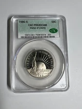 1986-S 50c Statue Of Liberty Half Dollar CAC PR68DCAM San Francisco Mint