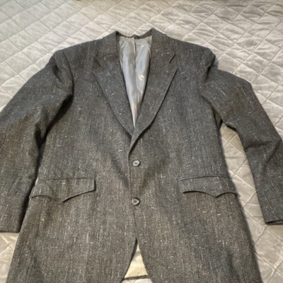Vintage  Circle S Men's Gray Tweed Blazer 40R Single-Breasted Notch Lapel USA