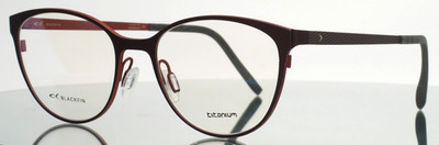 BLACKFIN BF808 Windsor 589 Brown Womens Semi Cat EyeEyeglasses 52-18-145 B:43