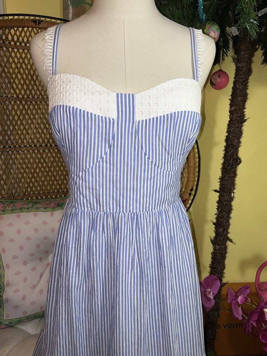 lilly pulitzer jasmyn tiered maxi dress Lilly Pulitzer Women's Jasmyn Tiered Maxi Dress (Coastal Blue Ltwt Oxford Stripe) (Size 16)