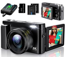 4K Digital Camera for Photography UHD Autofocus 48MP 180  Flip Screen 16X Zoom