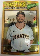 2026 Topps Heritage Spencer Horwitz Refractor #’d /50 Gold Pittsburgh Pirates