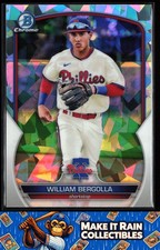 William Bergolla 2023 Bowman Chrome Prospects Atomic Refractors #BCP-67 Phillies