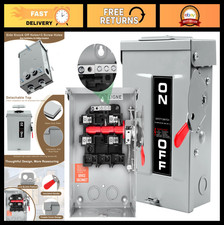 30 Amp Disconnect Switch, Non-Fuse, NEMA 3R, Heavy Duty Steel, Indoor/Outdoor Us