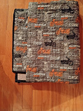 Handmade Motorcycle Quilted Cotton Throw 40 x 68