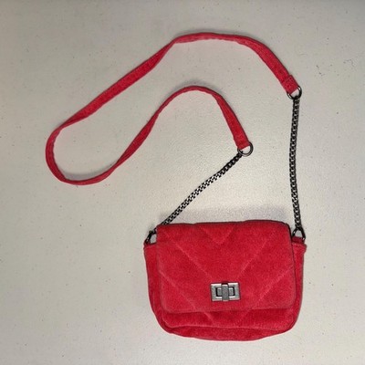 Girl's Purse Bag Coral Pink Quilted Turnlock Crossbody Cute Tween Preppy