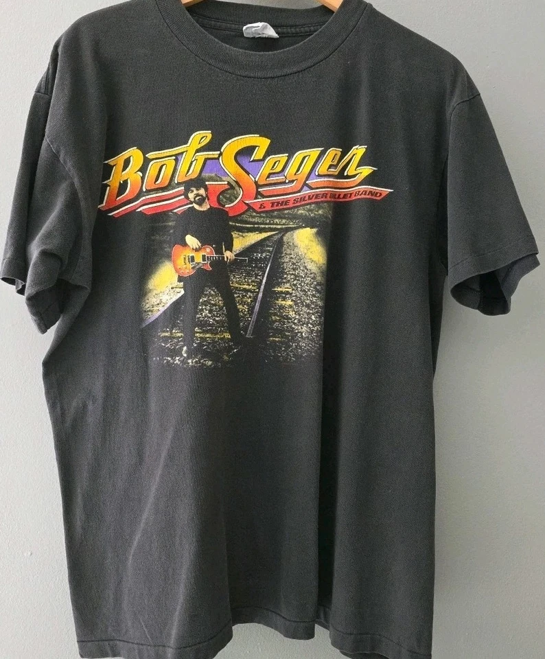 Camiseta grande vintage 1996 Bob Seger gira norteamericana envejecida puntada única Foto 4 de 4