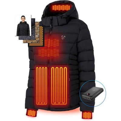 #ad Women#x27;s Heated Puffer Jacket with 12V Battery Pack Waterproof Winter Outdoor $48.99