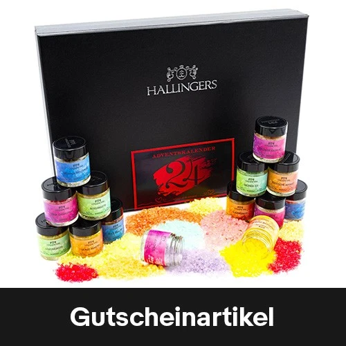 Adventskalender Badesalz Hallingers Duftmix - Premium Auswahl Geschenkidee