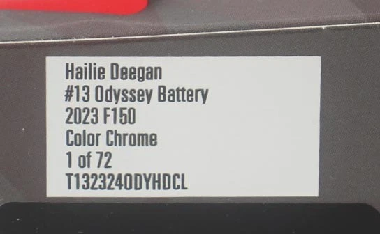 Camión fundido a presión Hailie Deegan autografiado 2023 Odyssey color batería cromo certificado de autenticidad Foto 3 de 3