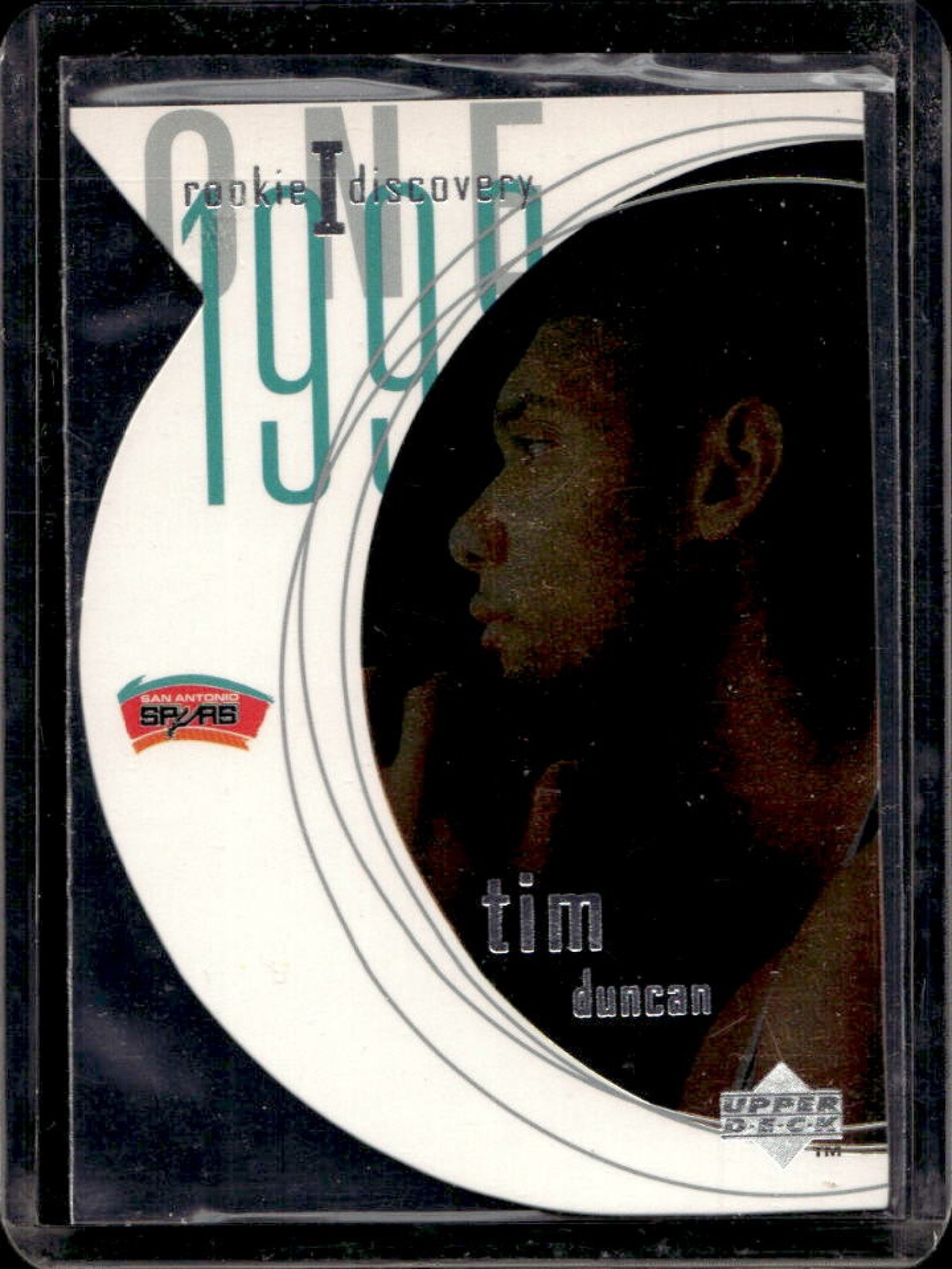 1997-98 Upper Deck Tim Duncan Rookie Discovery I RC #R1 Spurs