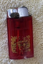 Vintage Vu-tane Scripto Red Lighter  USA Ciga...
