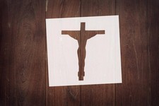 Crucifix Stencil 4" Reusable Mylar Craft Template for Religious Art D cor