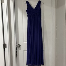 Sleeveless V-Neck Formal Dress Royal Purple Junior Bridesmaids/ Flower Girl Gown