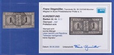 Baden 1853 Ziffer 1 Kr Mi.-Nr. 5 waag. Paar mit F&uuml;nfring-O 100 KB STEGM&Uuml;LLER BPP