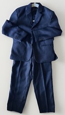 Boys 4 Piece Navy Suit Jacket With Vest And Tie