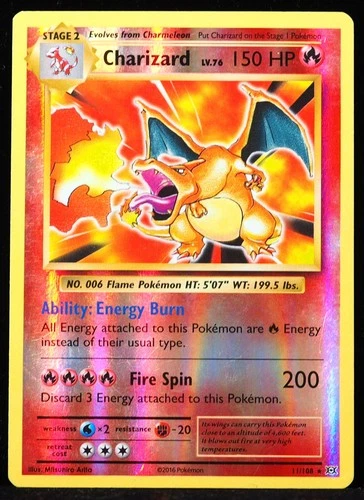 Charizard LV.76 #11/108 LP Pokemon Card