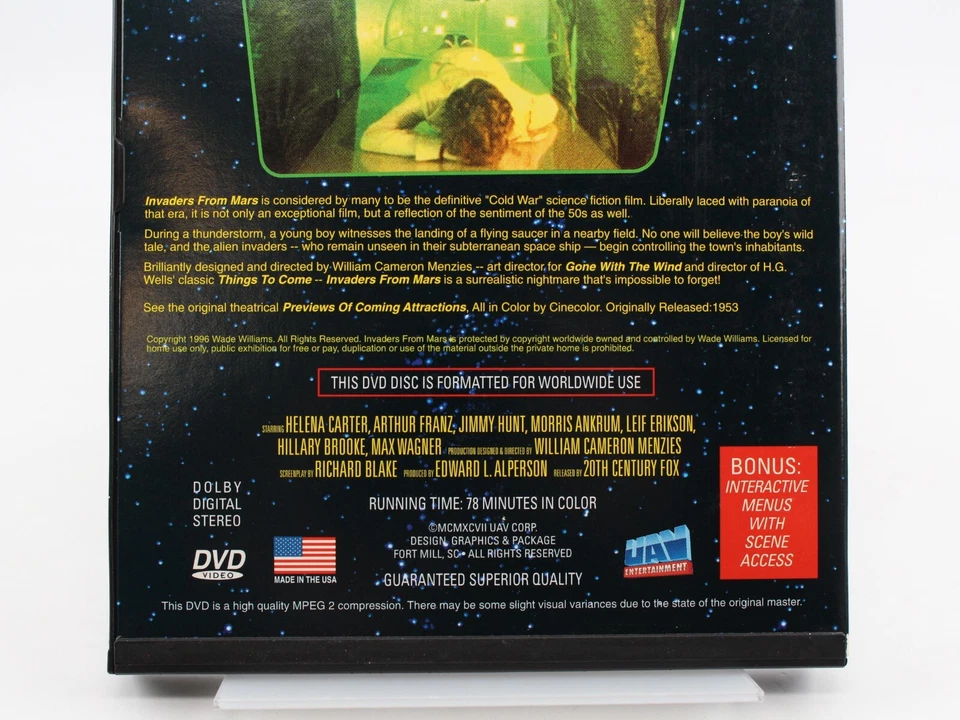 Invaders From Mars DVD (1953) DVD - Snap Case - Rare Out Of Print (OOP) - Image 4 of 4