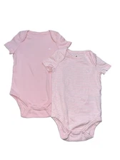 Baby Gap First Favorite 2pk Pink Body Suite Short Sleeve Size 6-12 Mo
