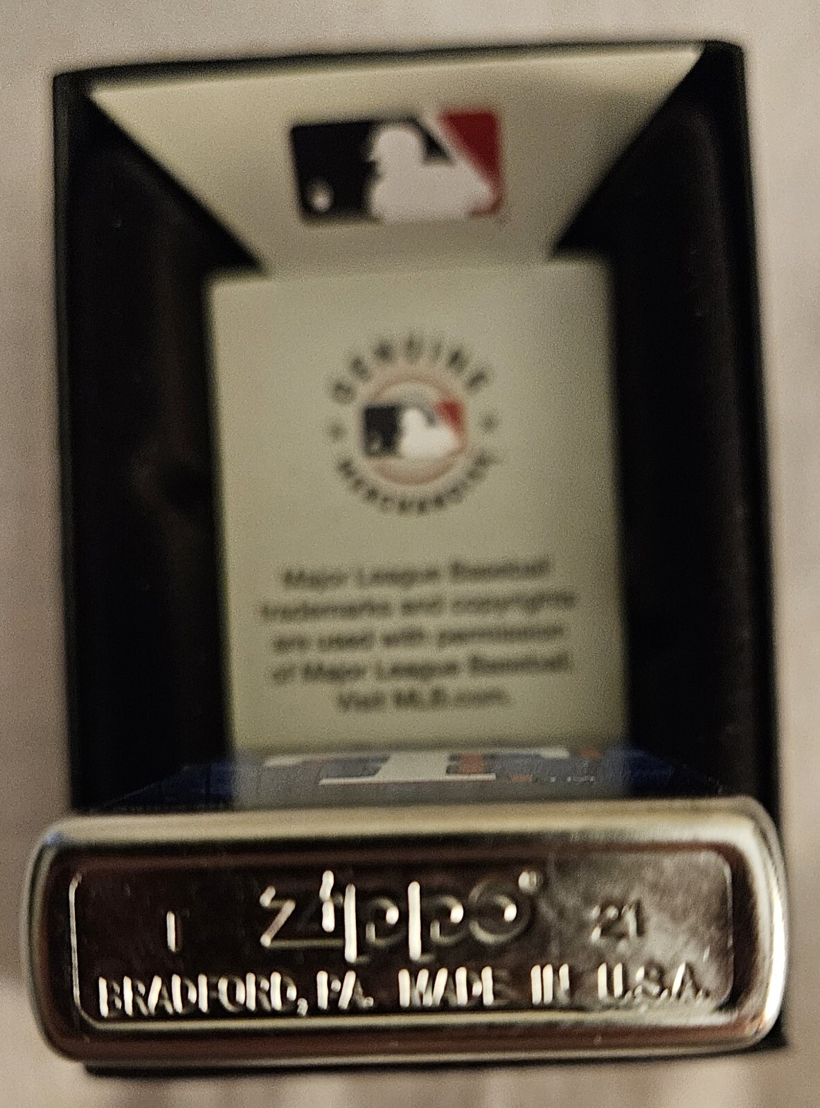 Zippo Windproof MLB Lighter, Texas Rangers , 29979 , New In Box