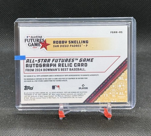 2024 Bowman's Best Relic Robby Snelling #FGRA-RS Auto Black Refractor 3/10 - Picture 2 of 2