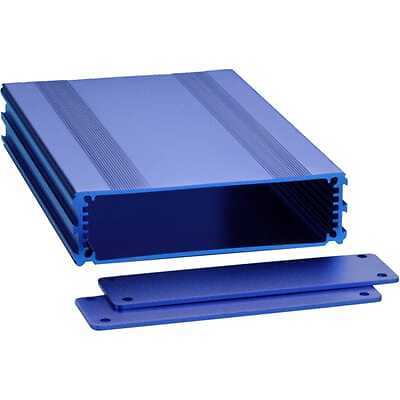 1pc BOX ENCLOSURES B5-160BL ENCLOSURE,ALUMINUM,2 PLATES,8 SCREWS,BLUE ANODIZED,