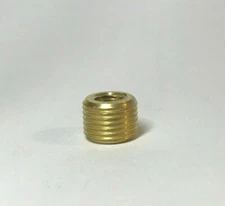 New Brass Headless Reducer Lamp Part, 1/8M(3/8") to 1/4-27F(1/4") Hole, #BR915