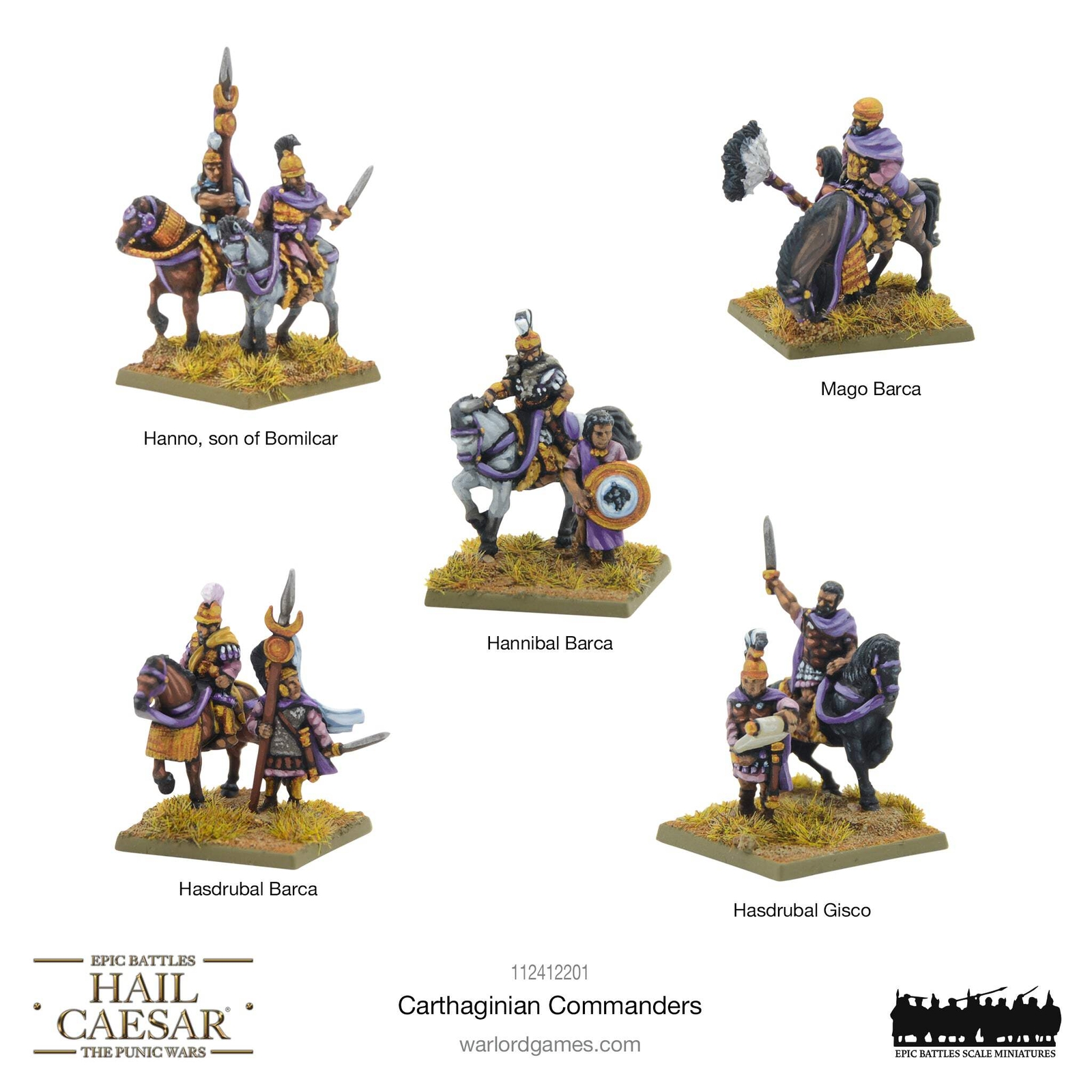 Hail Caesar Epic Battles: Carthaginian Commanders - Warlord Games