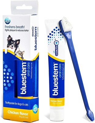 Bluestem Oral Care Toothpaste For Dogs And Cats, Freshens Breath, Fights Plaque And Reduces Tartar, Chicken Flavor 2.5 Oz (628451217138)