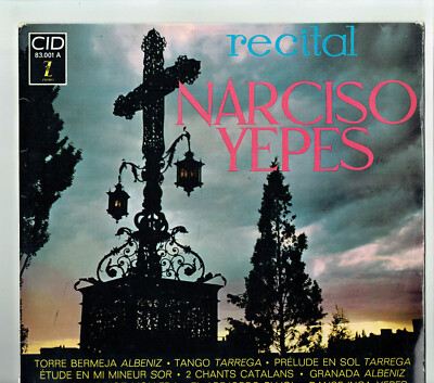 33 Runden Narciso Yepes Gitarre Vinyl LP Recital 7 X Titel Granada -tango -cid