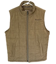Ariat Men’s Sz XL "Crocodile" Tan Crius Insulated Conceal Carry Vest Excellent!
