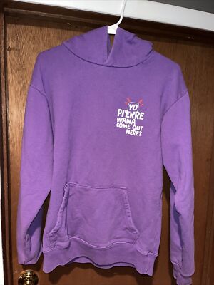 Yo PI ERRE WANA COME OUT HERE SWEATSHIRT PURPLE SMALL