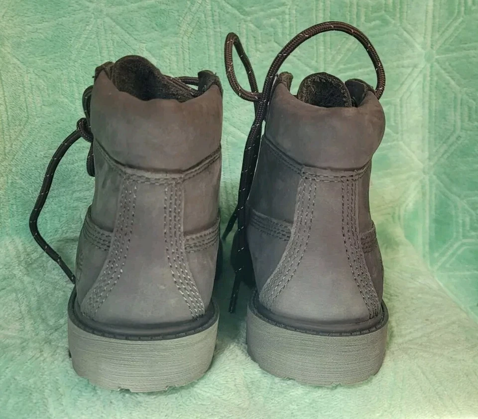 Timberland Talla 9 Niños Pequeños Jóvenes Niños Botas Gris Oscuro Rebotl A8198 ~ NUEVAS Foto 4 de 4
