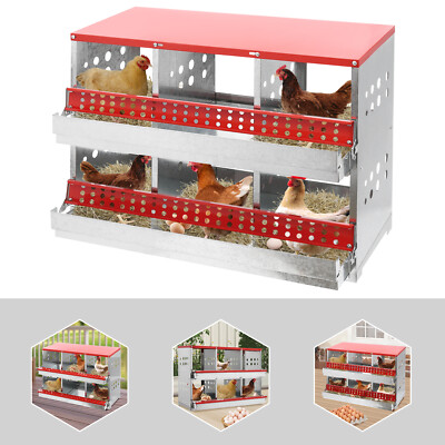 Chicken Laying Box 6-hole Hen Laying Box 2 Tiers Laying Box For Laying Eggs