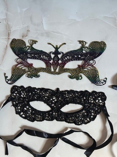 masquerade masks lace lot of 6 - Picture 2 of 4