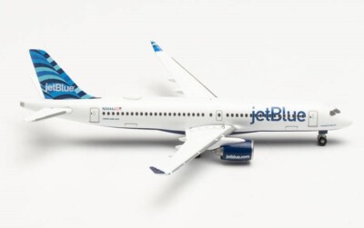 New! Herpa 535298 1:500 JetBlue Airways Airbus A220-300 ''Hops'' N3044J diecast