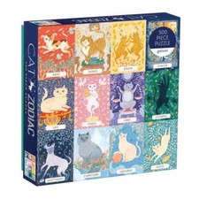 Cat Zodiac 500 Piece Jigsaw Puzzle Galison New