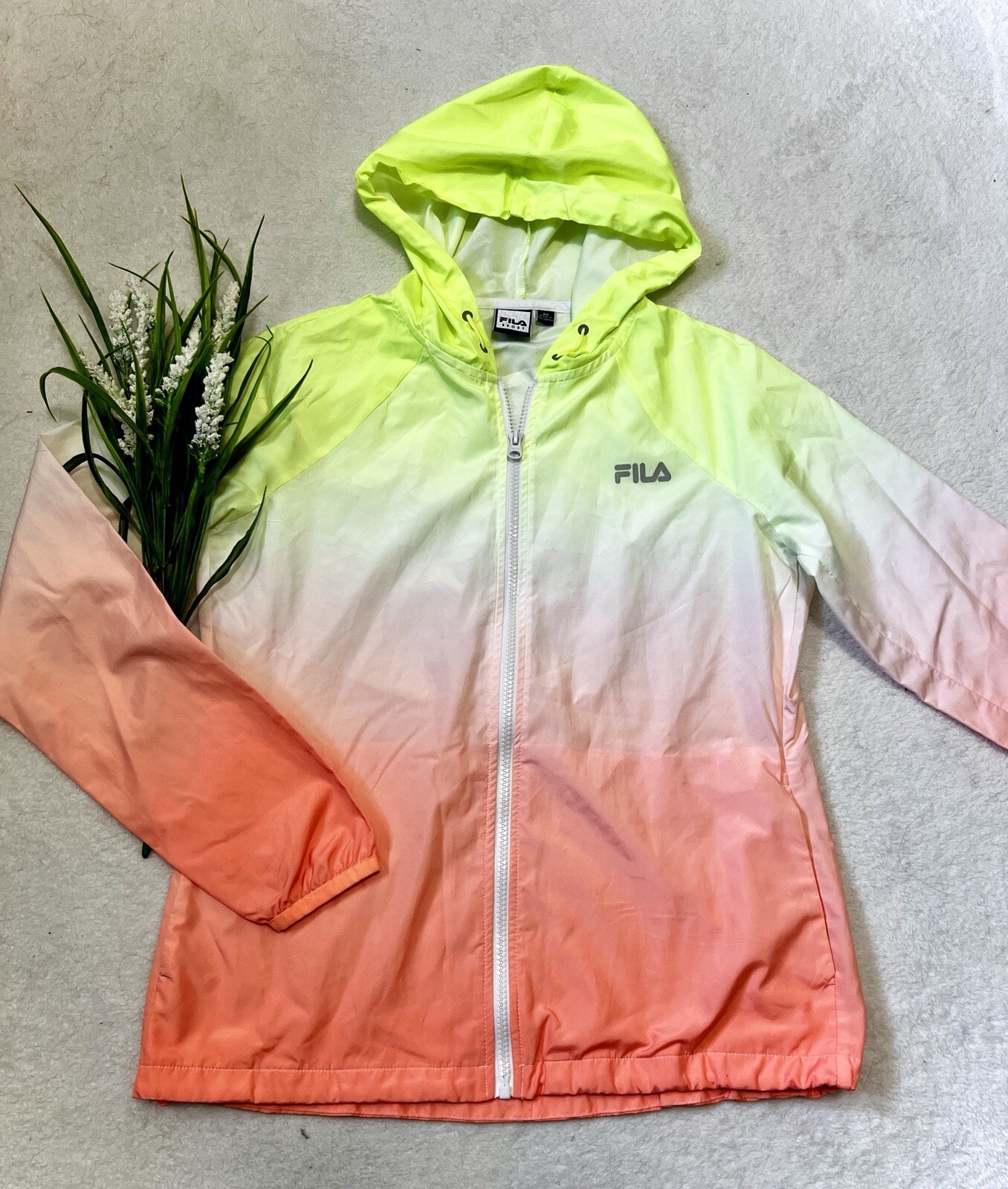 Giacca a vento FILA Sport Neon Ombre con zip XS