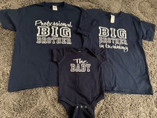 Big Brother, Little Brother Baby Matching Sibling T-Shirt Set / New Baby Gift