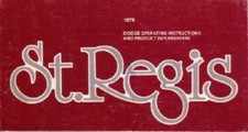 1979 Dodge St. Regis Owner's Manual
