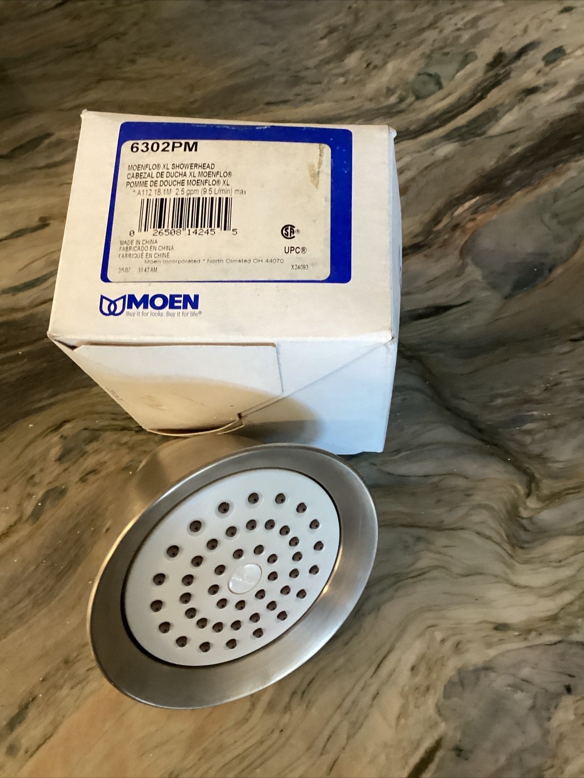 Moen 6302 PM Single Function Showerhead 2.5 GPM Brushed Nickel eBay