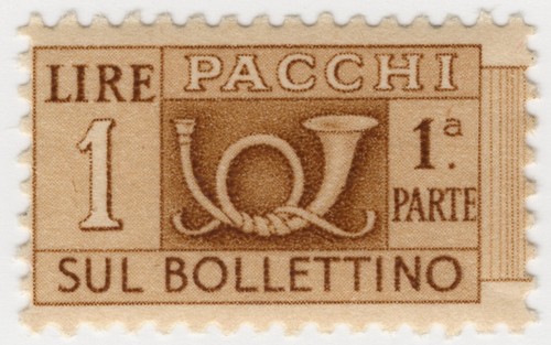 1946 - POSTAL PARCELS - Two sections, mail horn, watermark wheel - ITALY - Picture 11 of 28