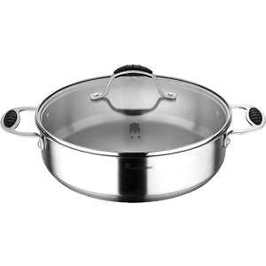 Olla 28X7.5Cm 4,5L Acero Inoxidable Inducción C/Tapa Foodies En Oferta Olla Con Capacidad De 4,5L En Acero Inox (Cod. Gr-134597)