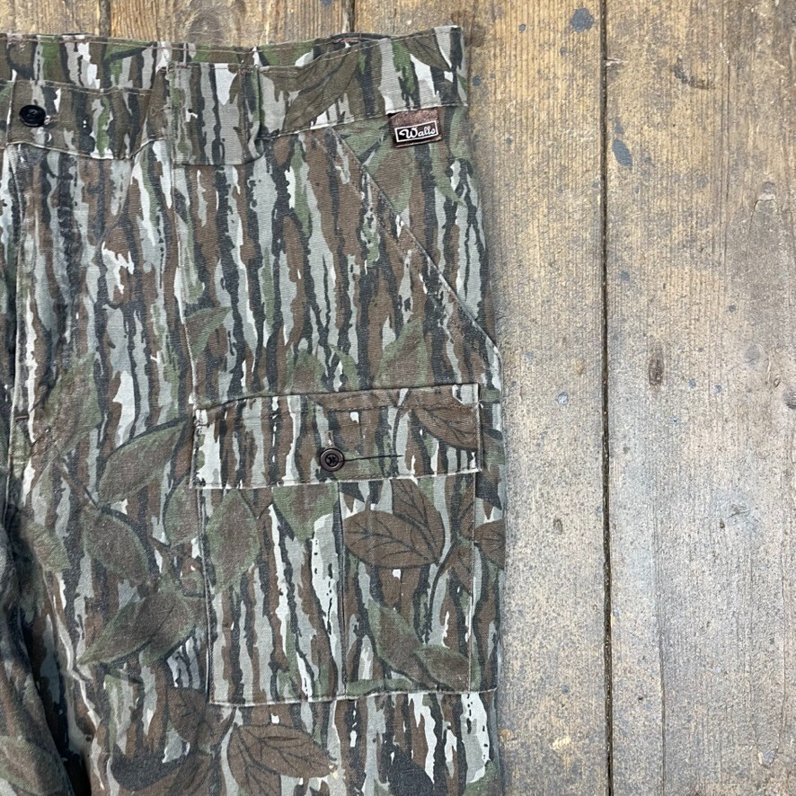 Real Tree Camo Cargo Trousers Mens Vintage Army Hunting Trousers, Green, 38" image 4