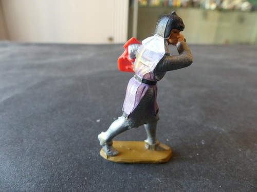 Figurine Starlux Moyen Âge 6001, Chevalier Combattant Avec Bouclier Rond, Boîte D'origine
