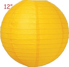 12 Yellow 12" Paper Chinese Lantern Lamp Wedding Party Decoration DIY Supplies