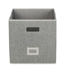 Better Homes & Garden™ ~ HEATHERED GRAY ~ 12.75 Fabric Closet Bin w/Label Holder