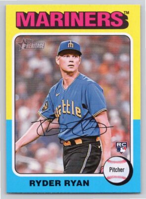 2024 Topps Heritage #326 Ryder Ryan Seattle Mariners RC